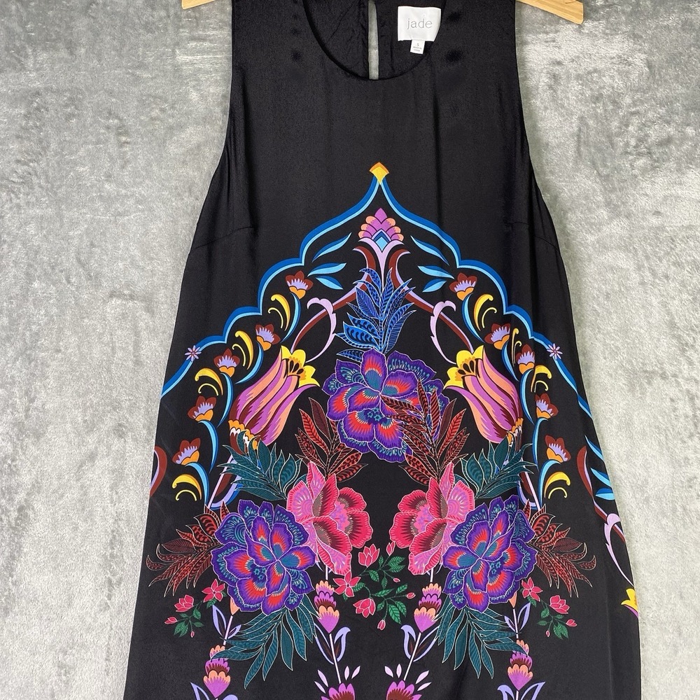 Johnny Was Jade Dress Womens Sz S Tatianna Maxi Etta's Garden Silk Floral Slip - Picture 4 of 13